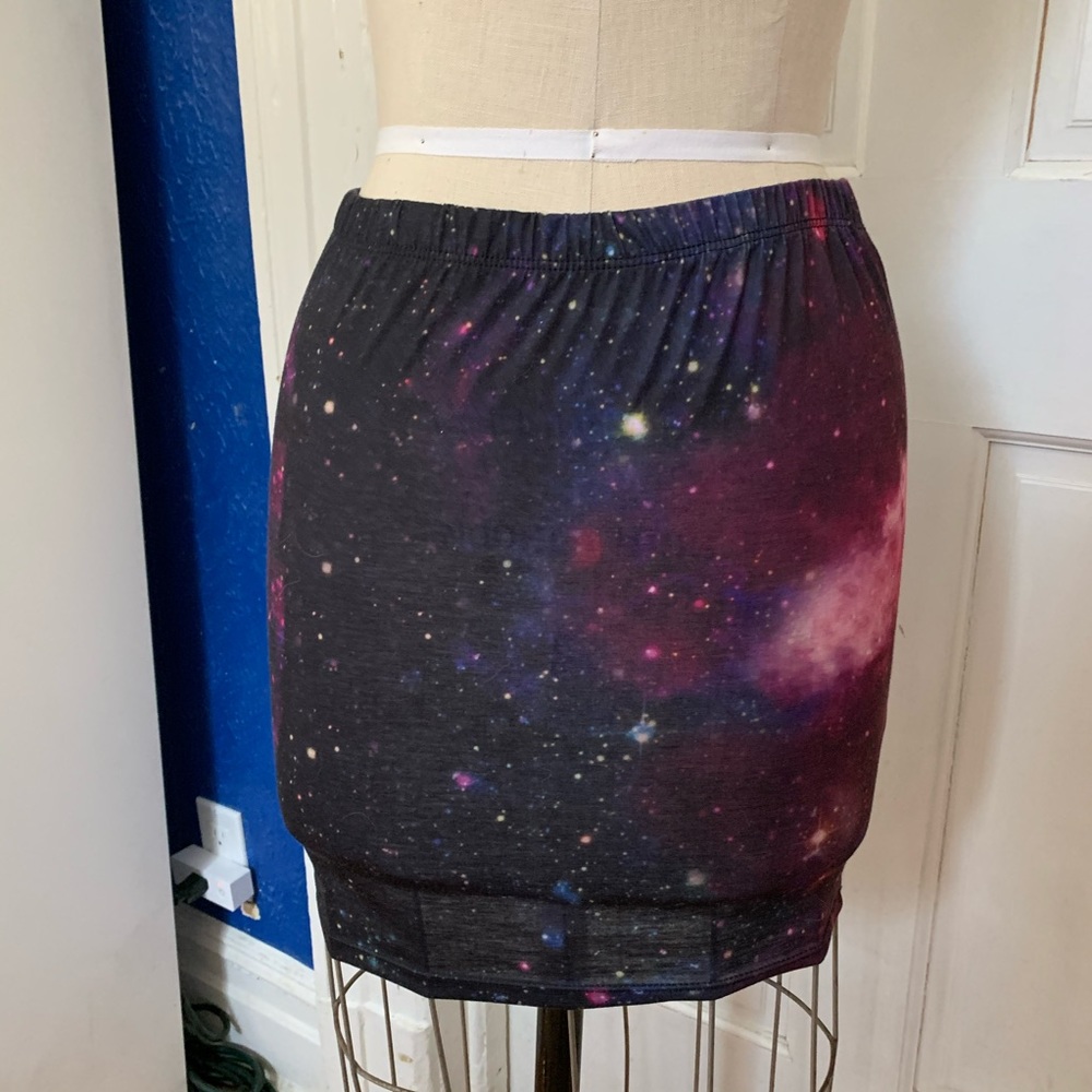 Wet seal galaxy pencil skirt
